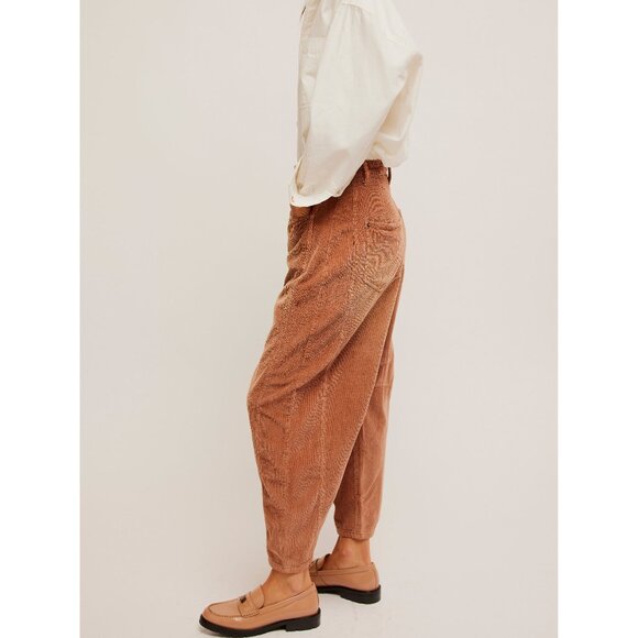 FREE PEOPLE We The Free Good Luck Cord Barrel Jeans / Emperador - Picture 3 of 6